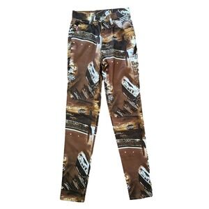 Encore Vintage Car Racing Print Pants- Women's Size 5